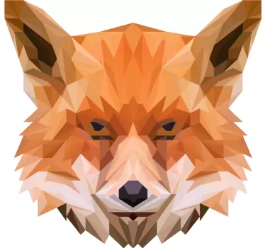 Low poly fox face klistermärken - Tenstickers