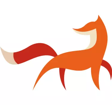 Lekfull rävillustration klistermärken - Tenstickers