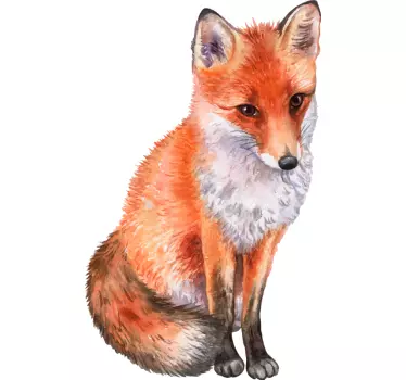 Realistisk räv illustration vilda djur klistermärke - Tenstickers