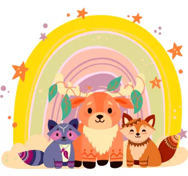 Charming creature trio djur klistermärke - Tenstickers