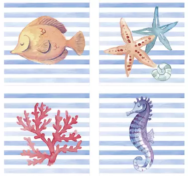 Havet liv kakel överföring - Tenstickers