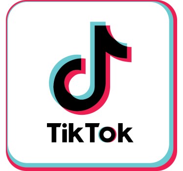 Tiktok logo fönster dekal - Tenstickers