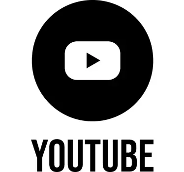 Youtube-logotypen fönster dekal - Tenstickers
