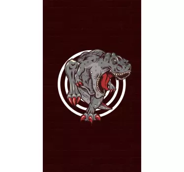 T-rex illustration fönster dekal - Tenstickers