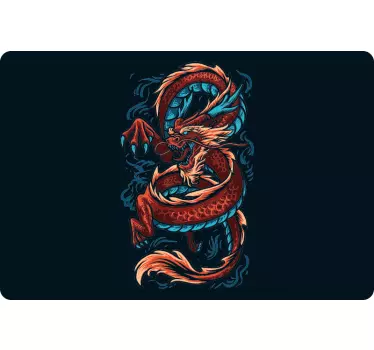 Kinesiska drake illustration bärbara klistermärken - Tenstickers