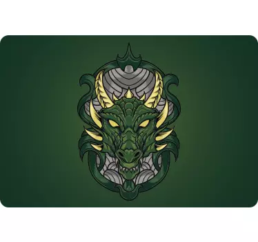 Drakhuvud illustration laptop dekal - Tenstickers