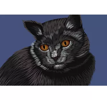 Realistiska katthuvud bärbara klistermärken - Tenstickers