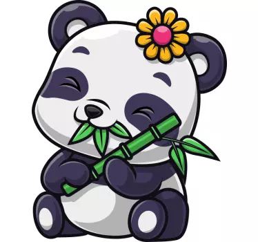 Söt panda barn sovrum vägg klistermärke - Tenstickers