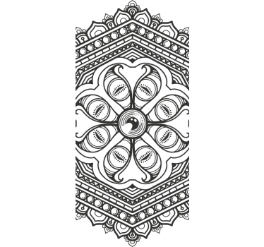 Kattöga mandala stil fönster dekal - Tenstickers