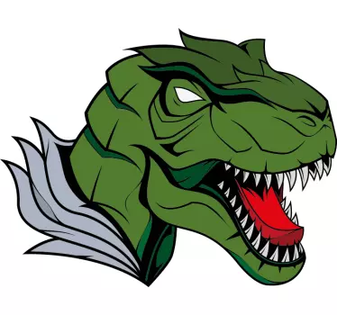 T-rex huvud illustration drake väggdekal - Tenstickers