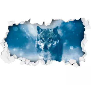 Varg i snön tapet dekal - Tenstickers