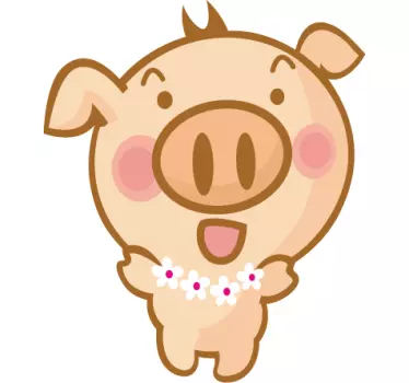 Hawaiian gris barn klistermärke - Tenstickers