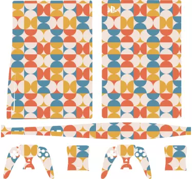Ps5 klistermärke geometriskt färgmönster - Tenstickers