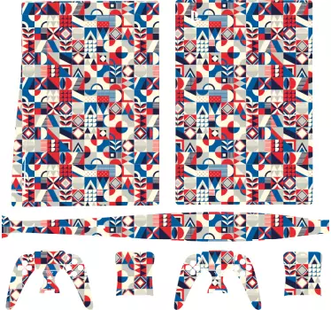 Ps5 klistermärke geometriska mönster wraps - Tenstickers