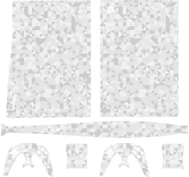 Grå triangelmönster ps5 dekal - Tenstickers
