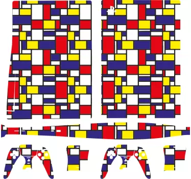 Bauhaus mönster playstation dekal - Tenstickers
