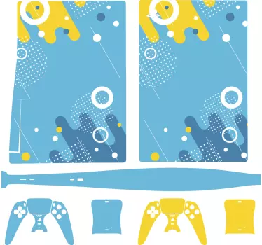 Ps5 klistermärke livlig färgexplosion - Tenstickers