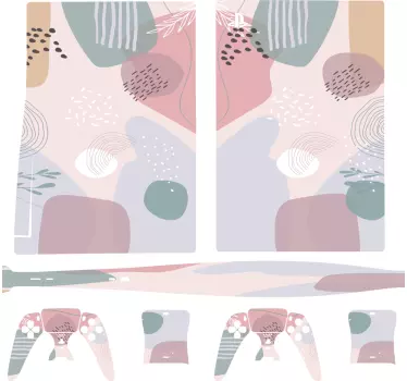 Kreativ pastellmålad tapet playstation 5 klistermärke - Tenstickers