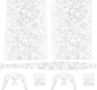 Glänsande vit och grå bakgrund playstation 5 klistermärke - Tenstickers