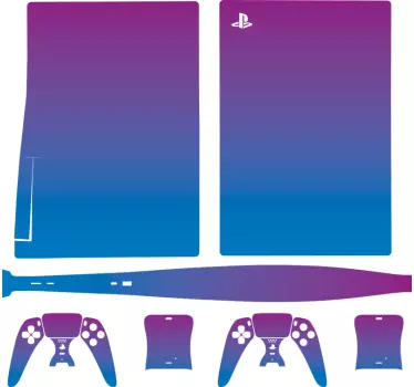 Lila och blå abstrakt bakgrundsstationer för playstation 5 - Tenstickers