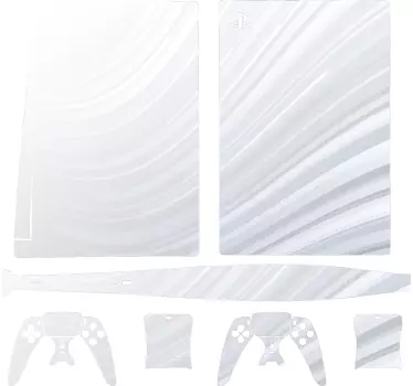 Vit och grå abstrakt vågor playstation dekal - Tenstickers