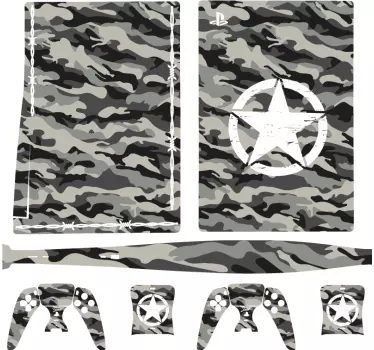Kamouflage skin playstation 5 dekal - Tenstickers