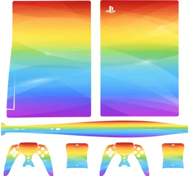 Rainbow playstation 5 klistermärke - Tenstickers