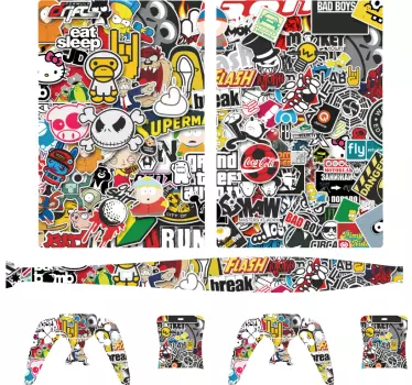 Urban collage playstation 5 dekal - Tenstickers