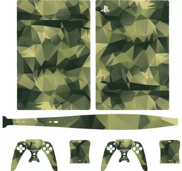 Ps5 klistermärke kamouflagecover - Tenstickers