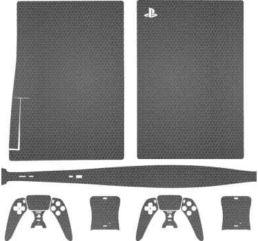 Grå kol skin playstation 5 dekal - Tenstickers