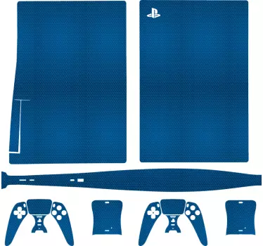 Blue carbon skin playstation 5 dekal - Tenstickers