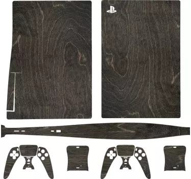 Ebony wood skin playstation 5 vinyl dekal - Tenstickers