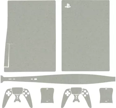 Borstad silver skin playstation 5 dekal - Tenstickers