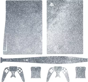 Glänsande silverskinn playstation 5 klistermärke - Tenstickers
