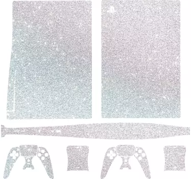 Gnistrande vit hud playstation 5 klistermärke - Tenstickers