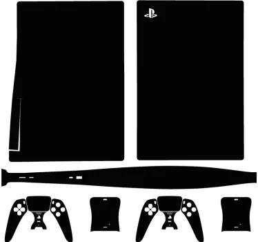 Matt svart hud playstation 5 vinyl dekal - Tenstickers