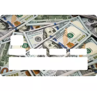 Banknummer usa räkningar bankkort klistermärke - Tenstickers