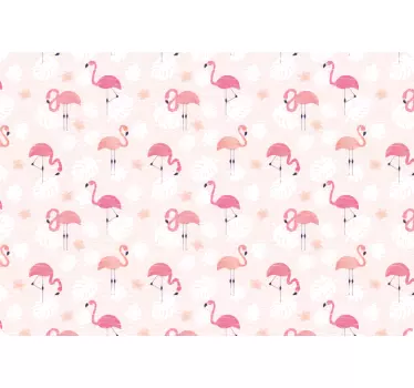 Handritad flamingo mönster laptop dekal - Tenstickers