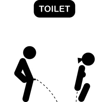 Toalett dekorativa klistermärke - Tenstickers