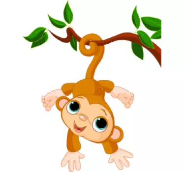 Baby monkey kids klistermärke - Tenstickers