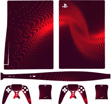 Ps4 röd burst playstation 5 klistermärken - Tenstickers