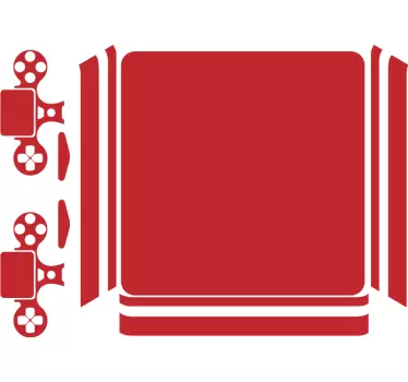 Ps4 solid röd playstation 4 klistermärken - Tenstickers