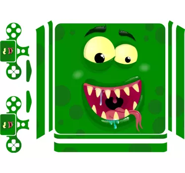 Ps4 gröna monster playstation 4 klistermärken - Tenstickers