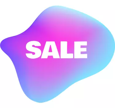 Färgglad rea butik klistermärke - Tenstickers