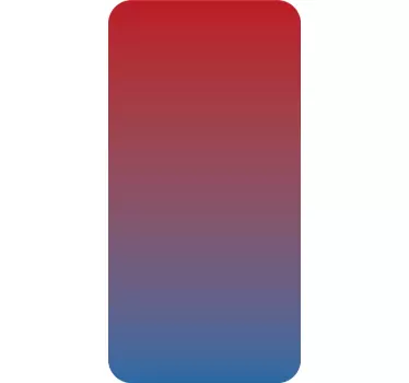 Blå och röd lutningsfärger iphone-dekal - Tenstickers