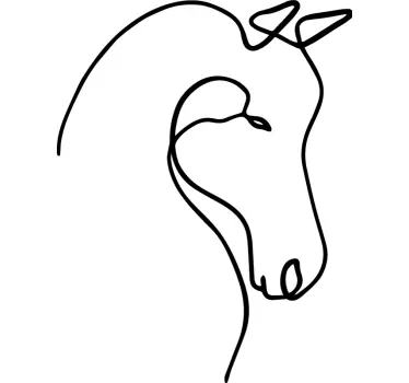 Minimalistisk hästdjur väggdekor - Tenstickers