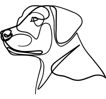 Minimalistisk labrador hund klistermärke - Tenstickers