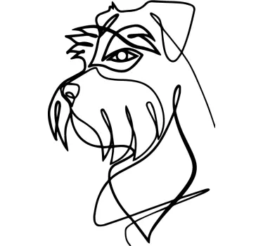 Minimalistisk schnauzer hundklistermärke - Tenstickers
