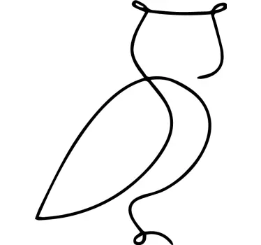 Minimalistisk uggla fågel dekal - Tenstickers