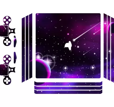 Lila universum tema playstation 4 klistermärken - Tenstickers